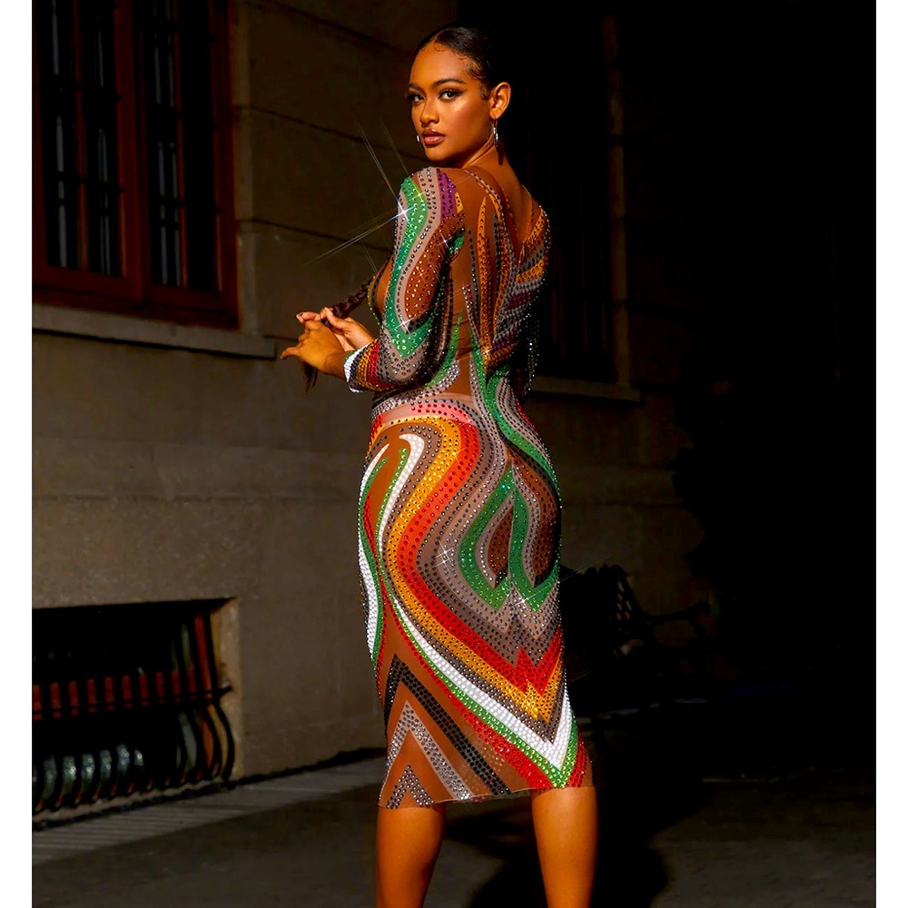 Multi Colored Beaded Dress